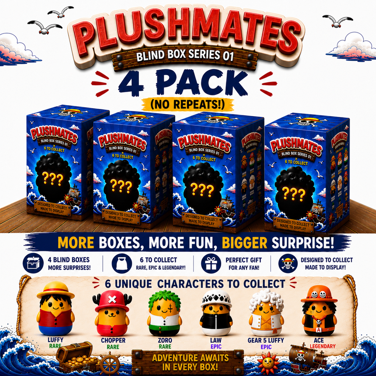 Plushmates One Piece Series 01 Blind Box