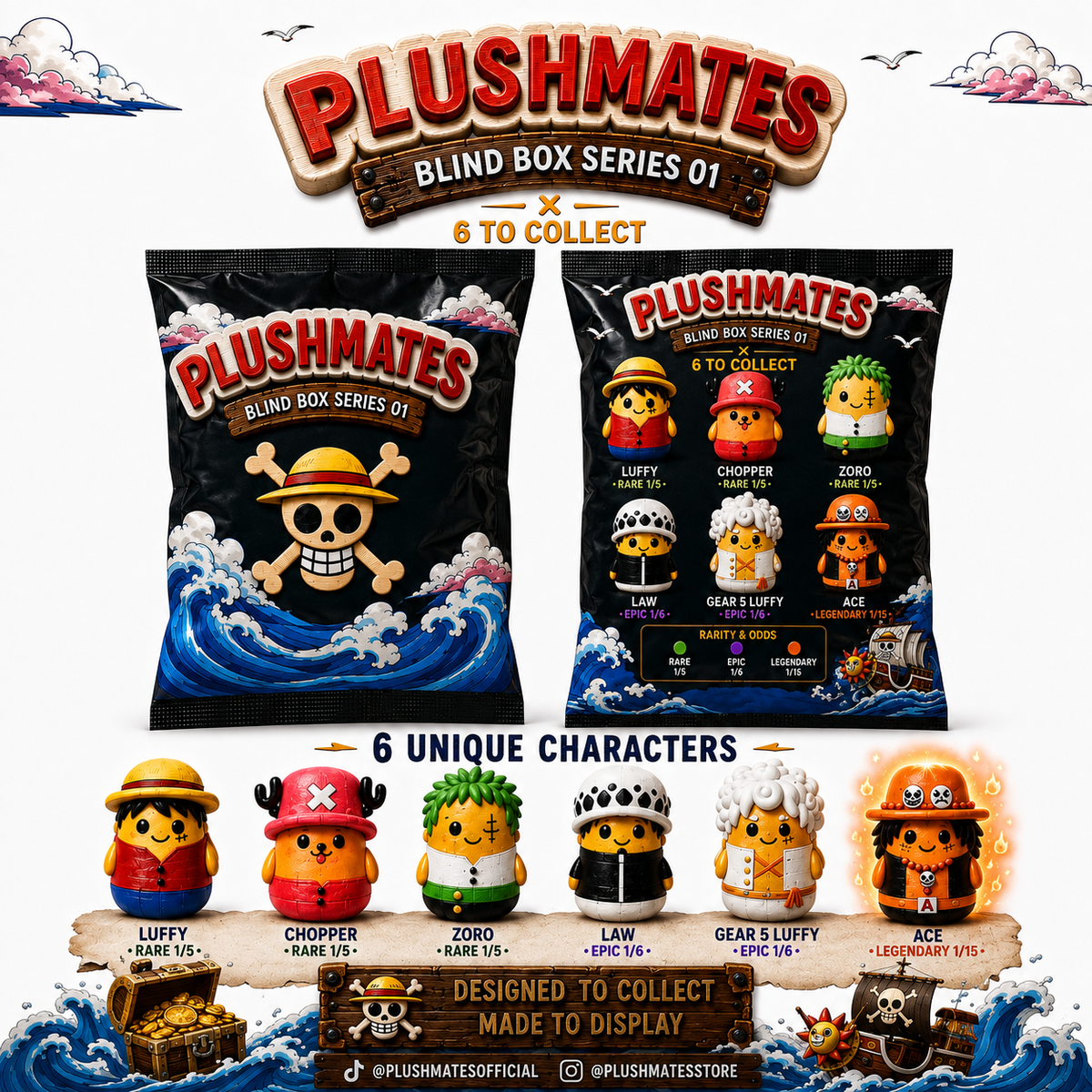 Plushmates One Piece Series 01 Blind Box