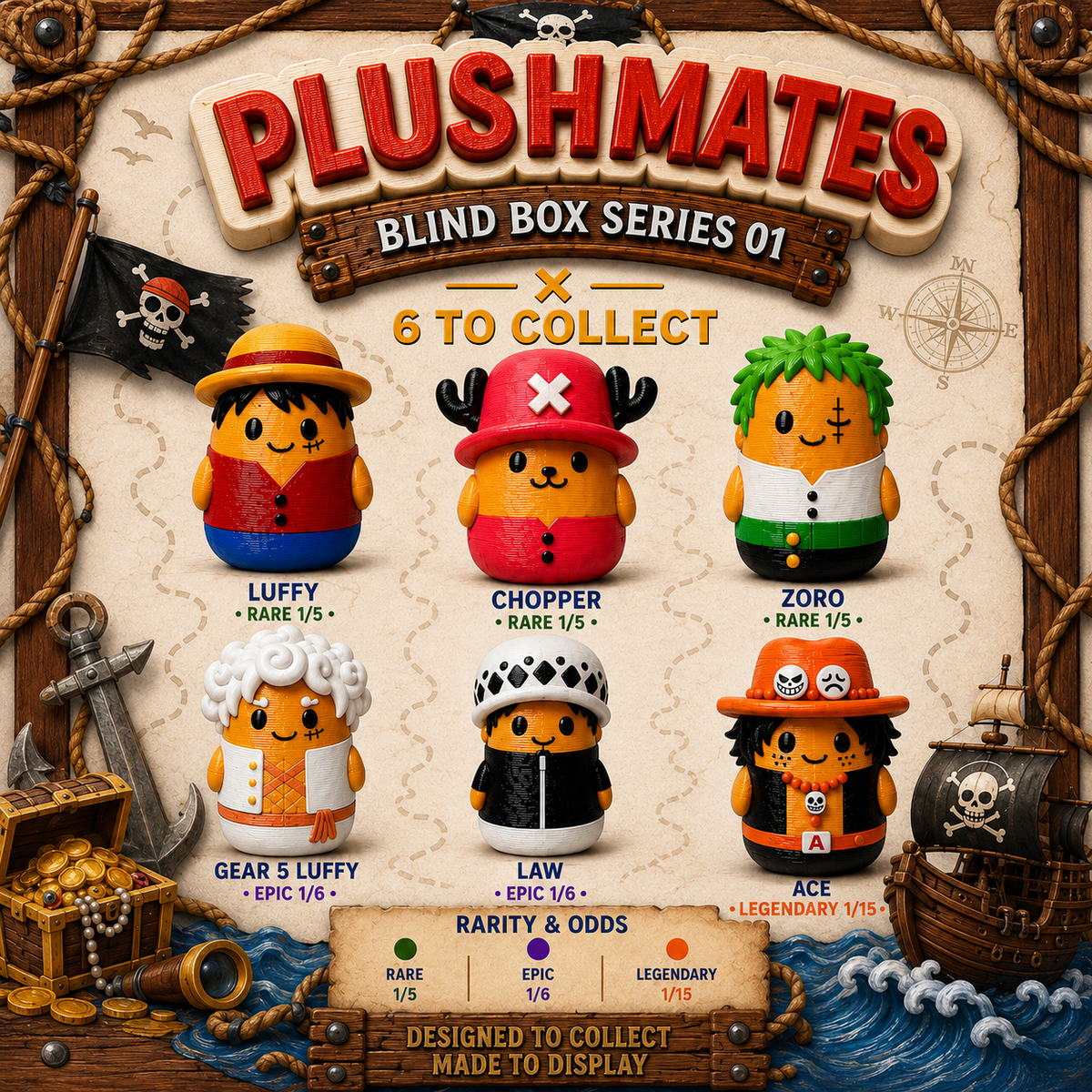 Plushmates One Piece Series 01 Blind Box